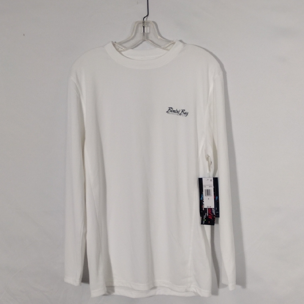 NWT Bimini Bay Outfitters Ltd Cabo Crew V Mens Long Sleeve White Shirt Sz Medium